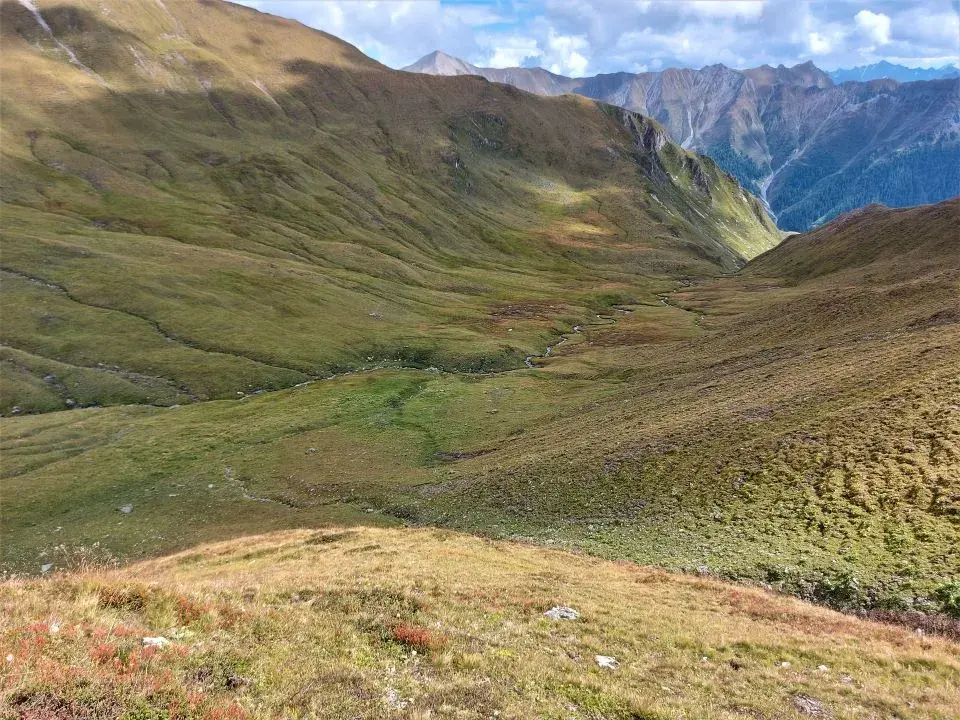 Blick ins Malfragtal vom Spatlasattel aus