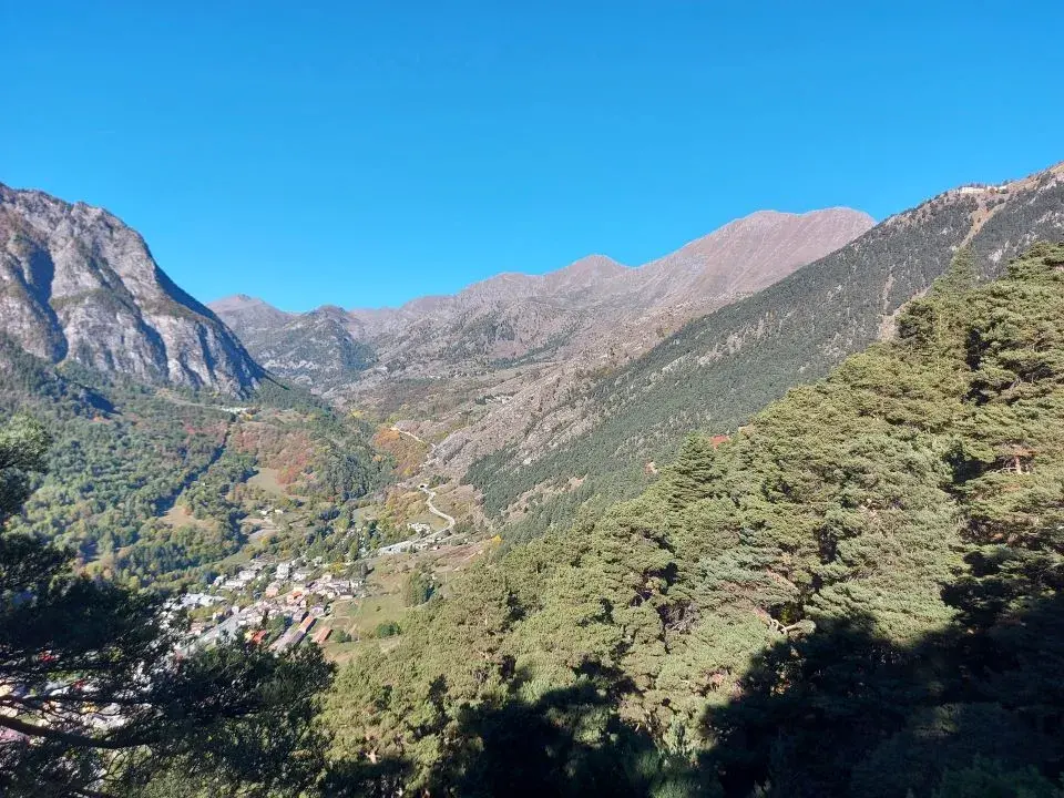 Blick ins Val Chisone auf unserer Wanderung vom Forte di Fenestrelle nach Usseaux und zum Lago del Laux