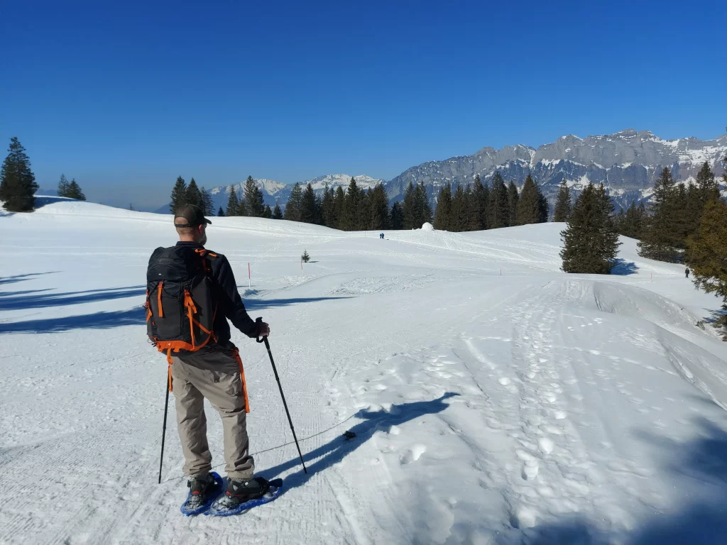 Schneeschuhwanderung am Flumserberg, von Tannenheim zur Prodalp