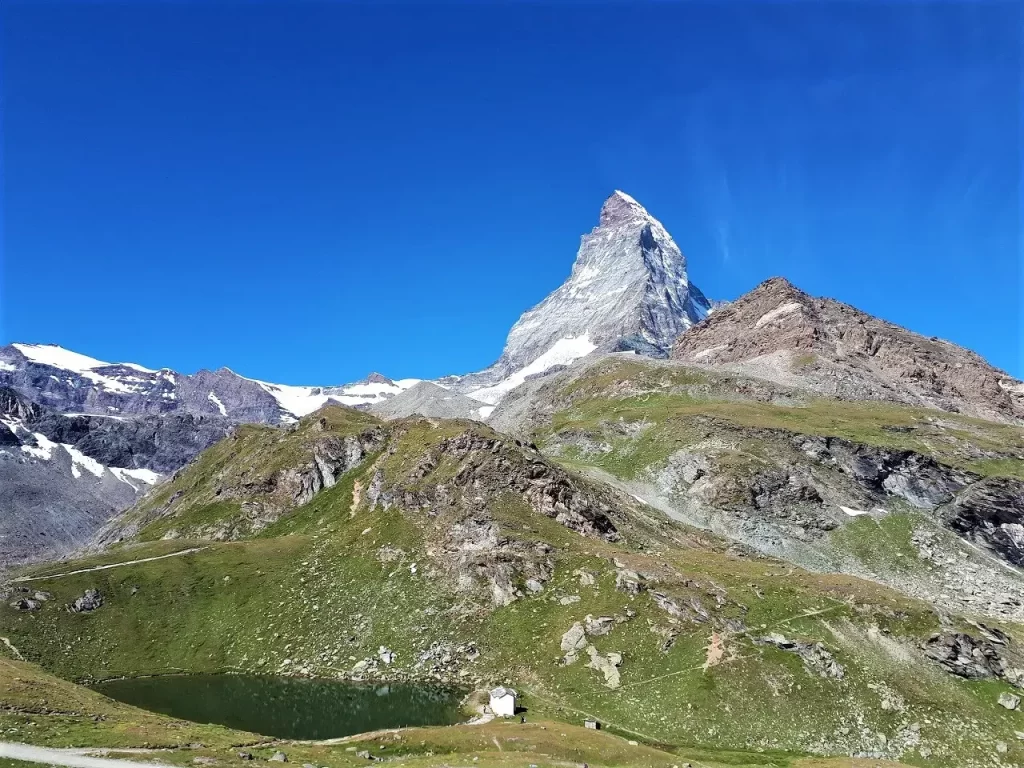 Schwarzsee vor dem Matterhorn, in Zermatt im Sommer
