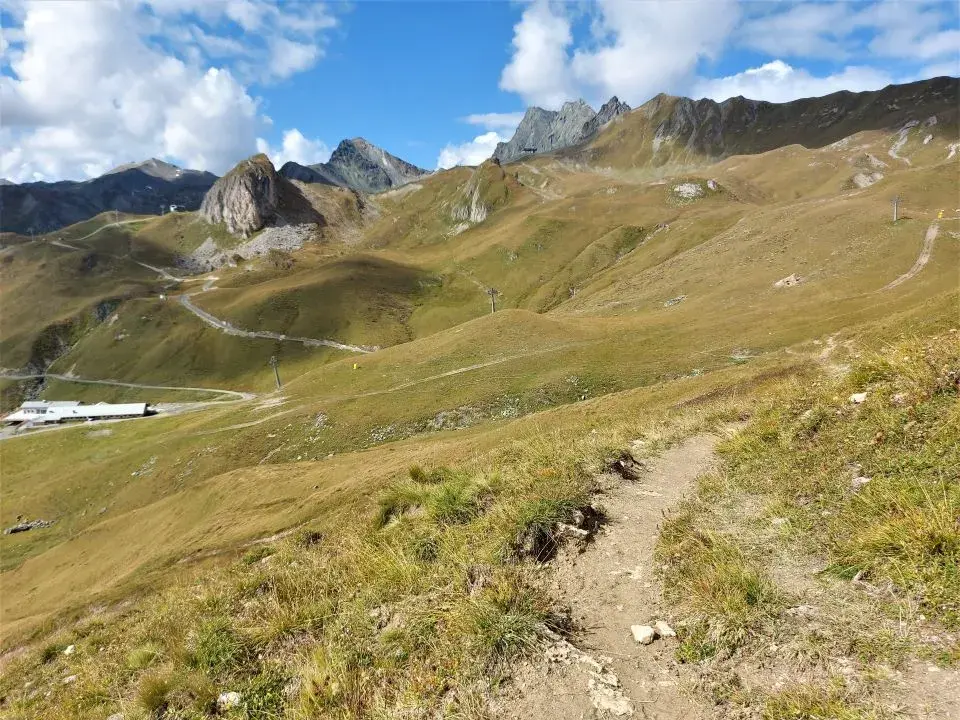 Wanderweg vom Alptrider Sattel und der Alp Bella zum Spatlasattel und nach Samnaun Compatsch