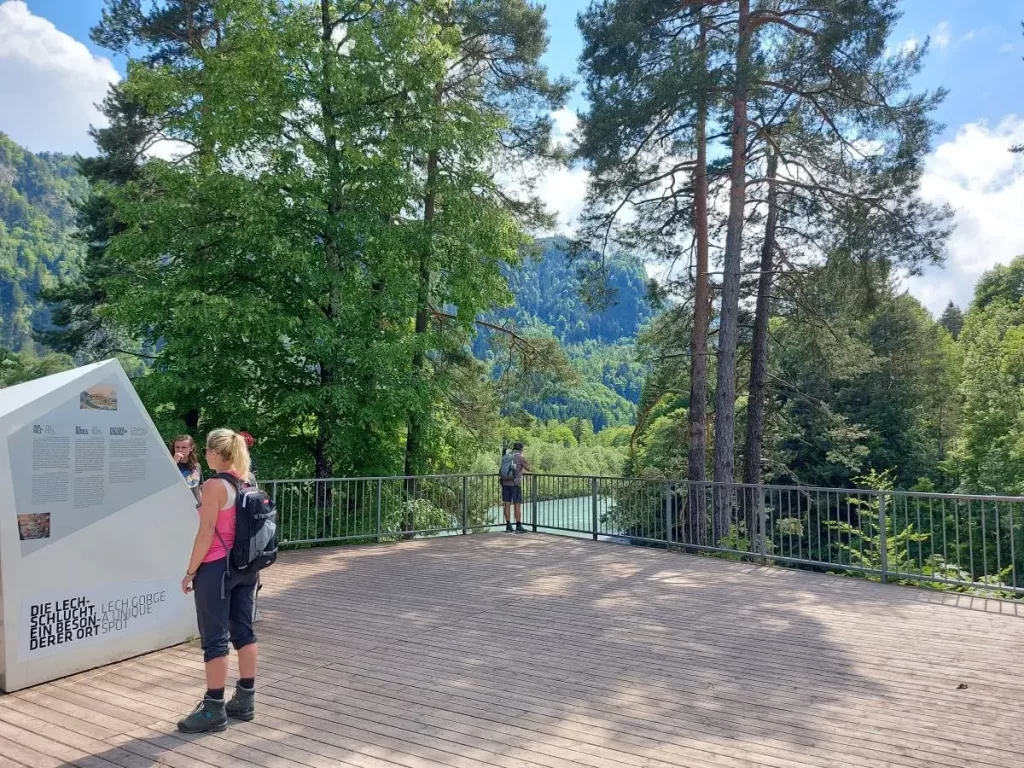 Informationstafel am Lechfall in Füssen