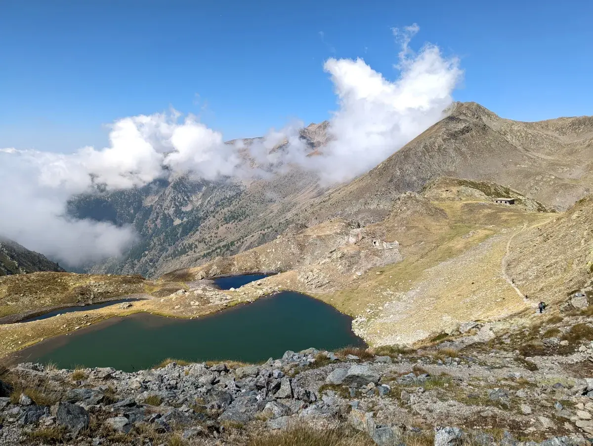 Blick vom Col du Lausfer nach Süden, auf die Laghi Lausfer Sottani