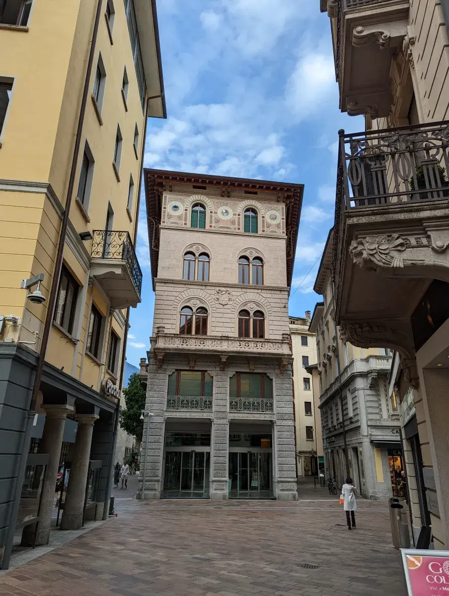 Häuser in der Lugano Altstadt