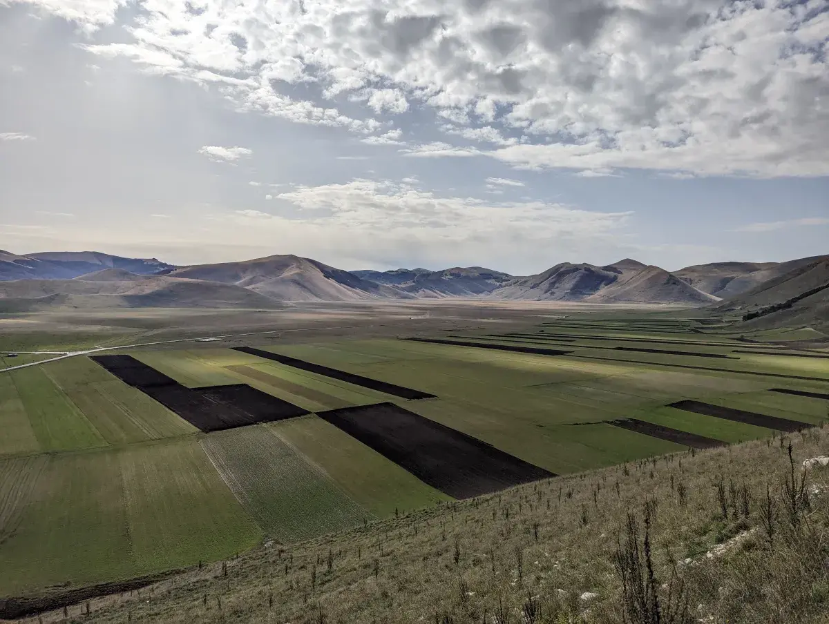Hochebene von Castelluccio im Herbst