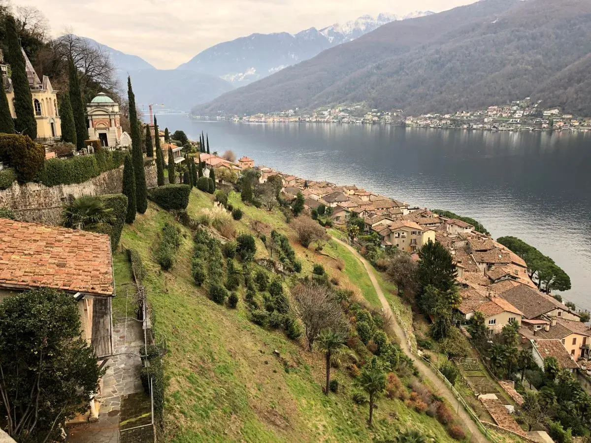 Morcote am Luganersee auf dem europäischen Fernwanderweg E1