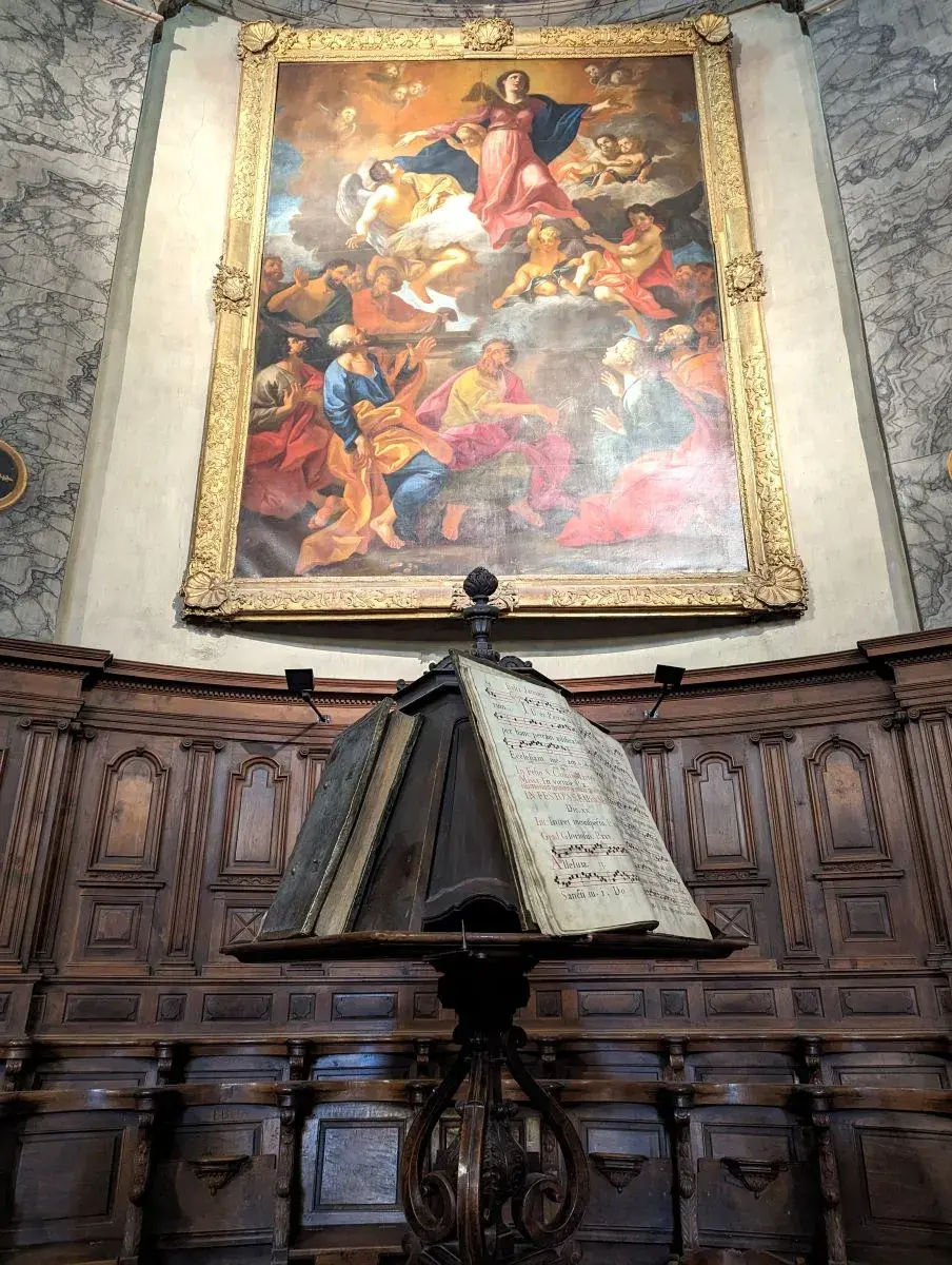 Chor und Gesangsbuch der Église Notre-Dame et Saint Nicolas de Briançon
