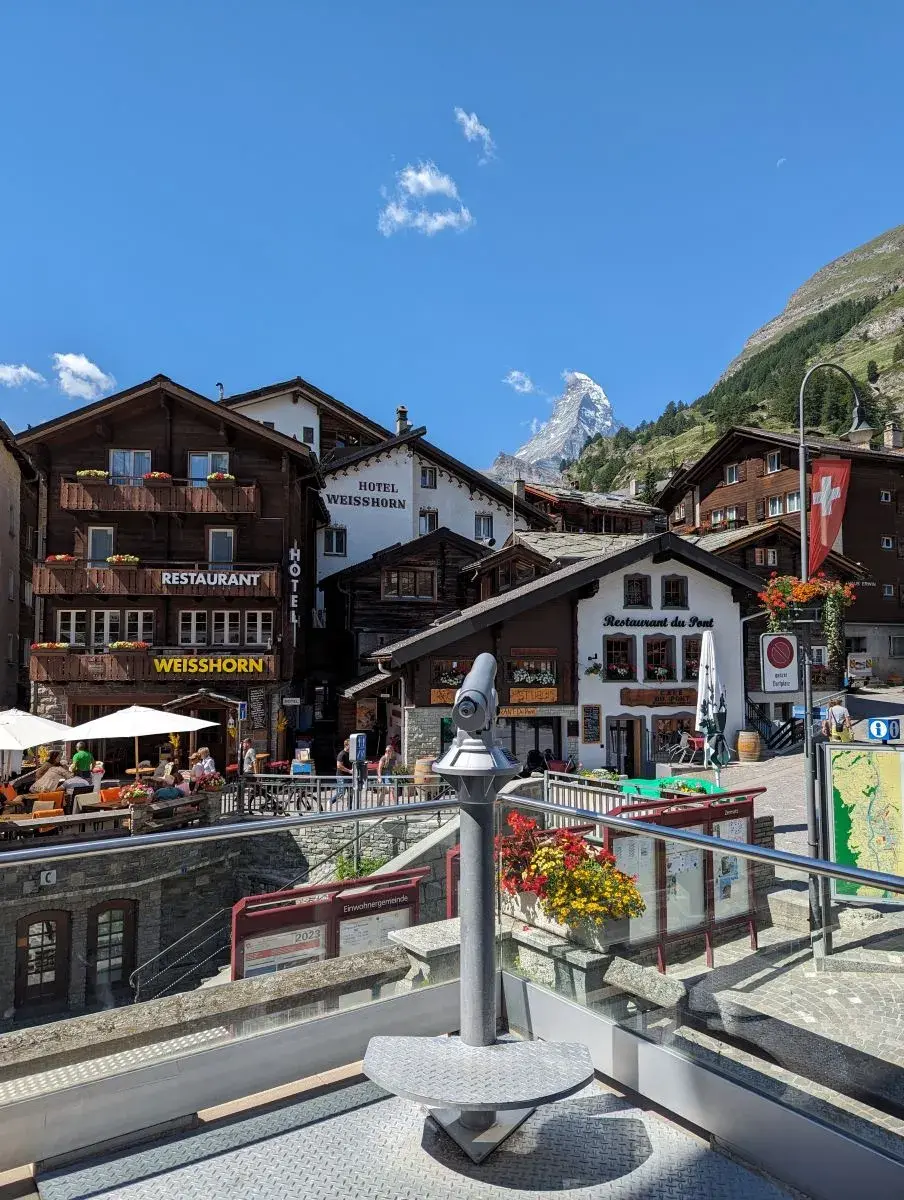Matterhorn Blick von Zermatt aus