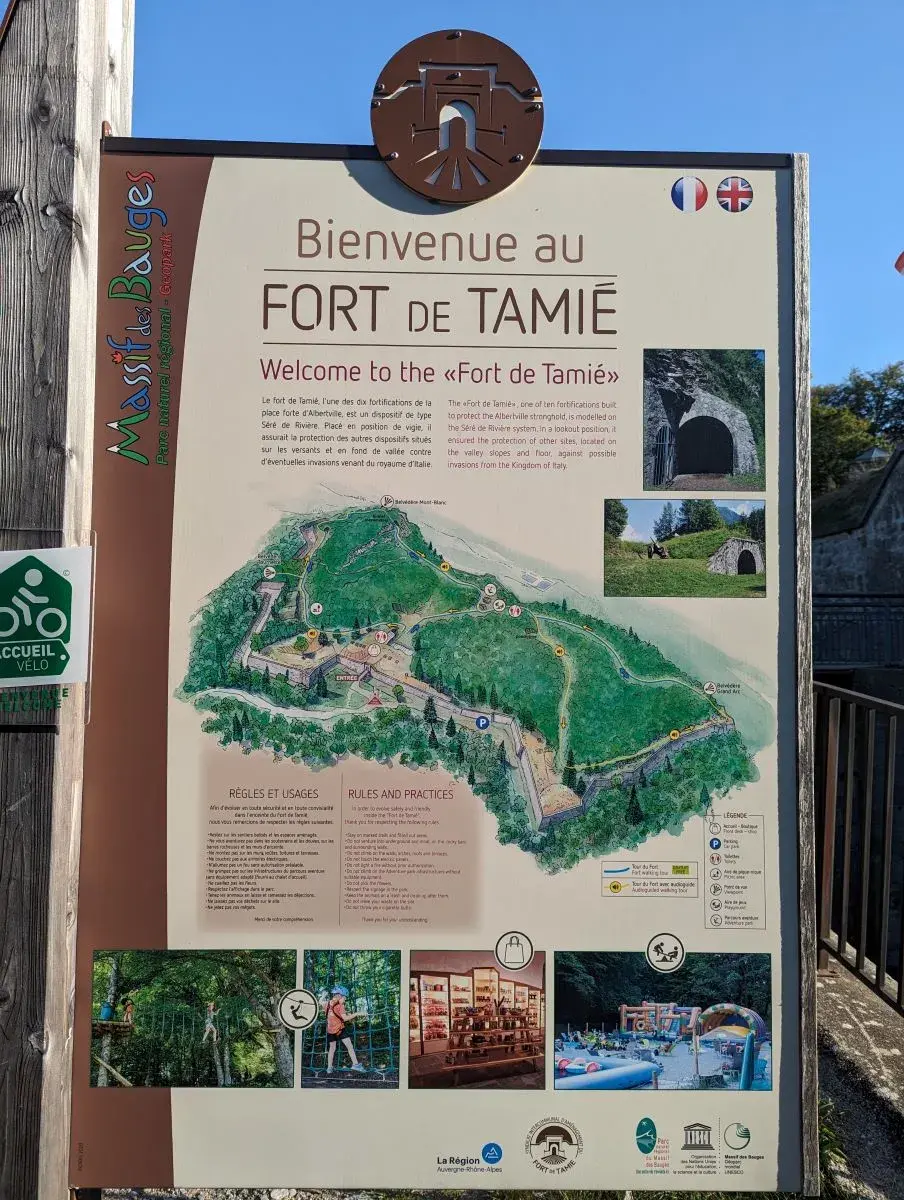 Fort de Tamié Übersichtskarte