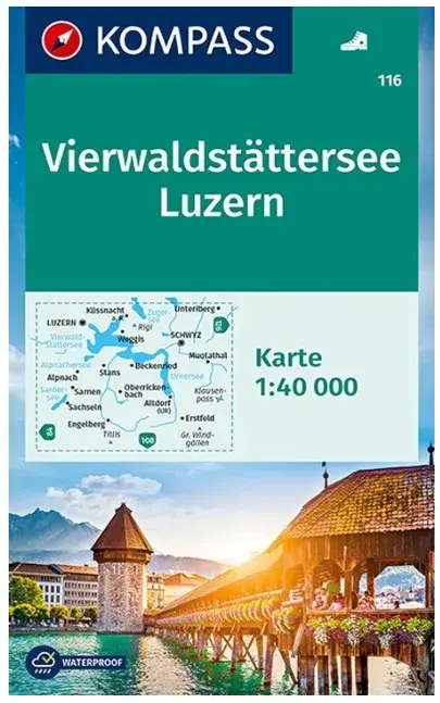 KOMPASS Wanderkarte 116 Vierwaldstätter See, Luzern